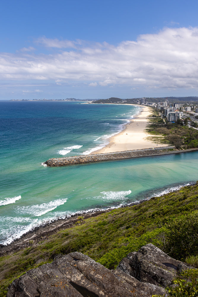 Scenic aerial view of Tweed Heads, Tweed River, Gold Coast