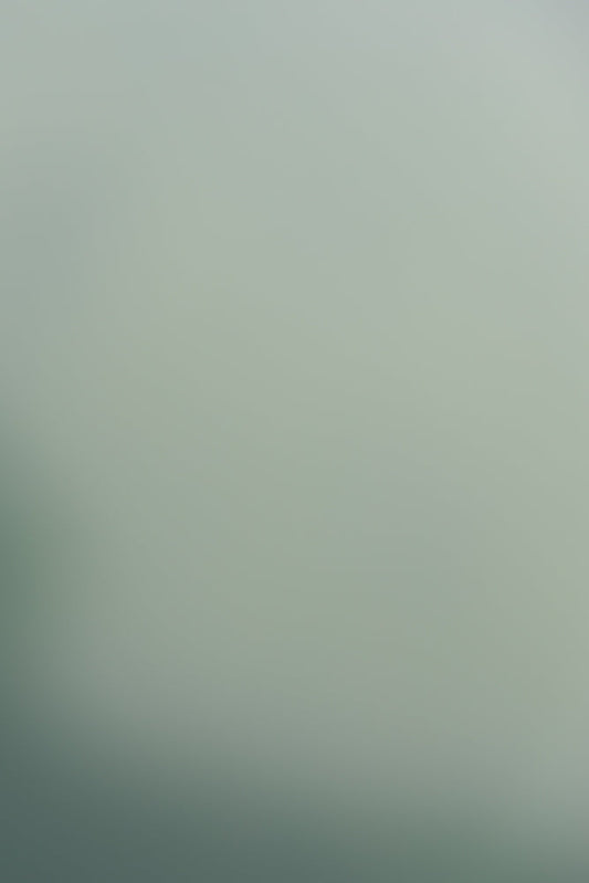 A soft focus, abstract background with a gradient of muted green and grey tones, creating a calming and serene atmosphere.