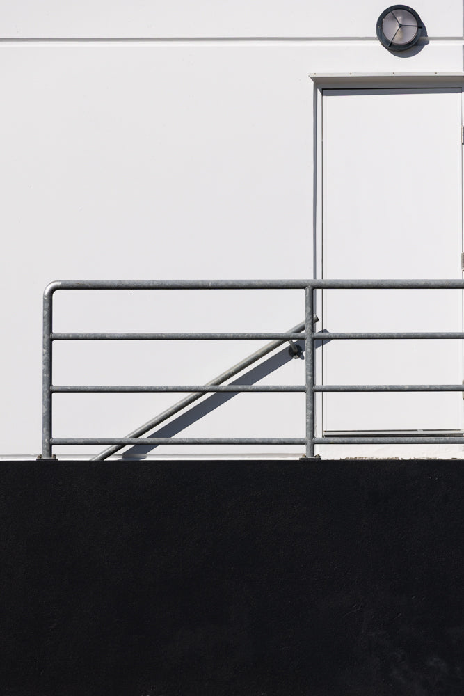 Minimalism in modern building with abstract geometric shapes