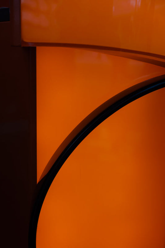 Abstract orange curve background with minimalist modern design