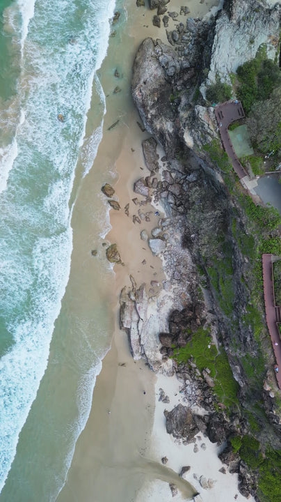 Aerial view of North Burleigh lookout, Gold Coast, Australia